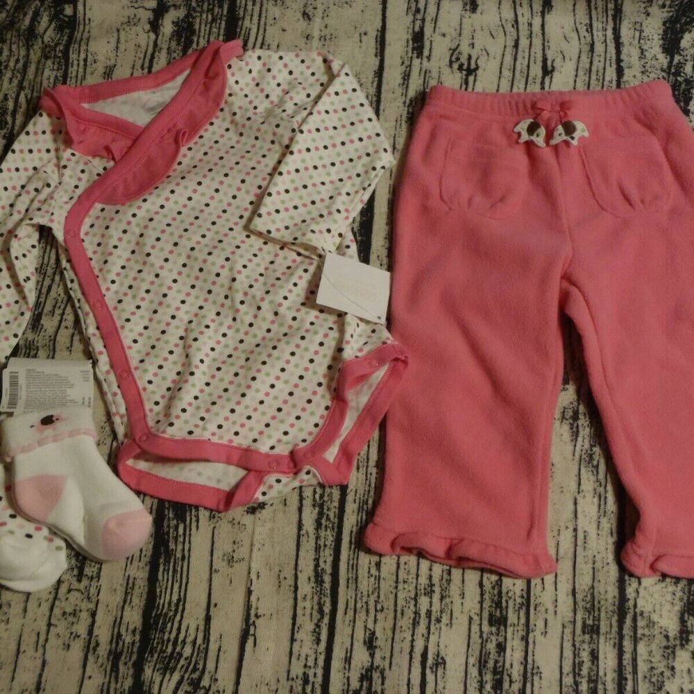 Gymboree Brand New Baby Pink Elephant 12-18 Month Pants Bodysuit Outfit NWT